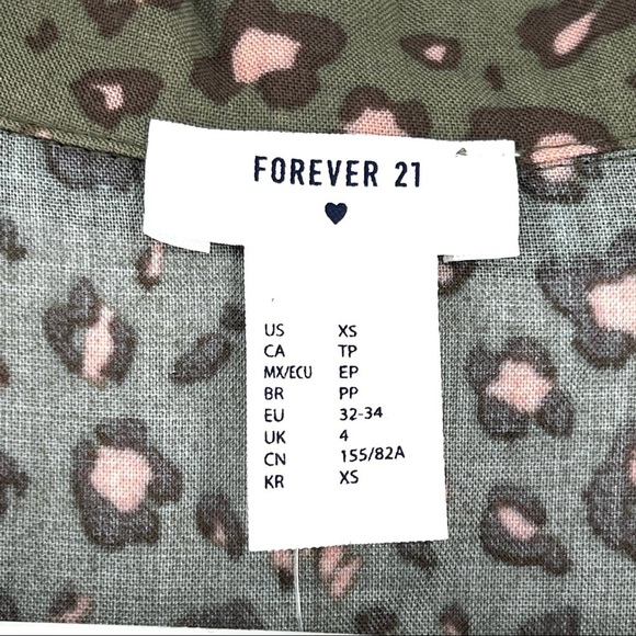 Forever 21 Women's 2 Piece Leopard Shirt & Shorts Pajama Set - various sizes - Picture 5 of 8